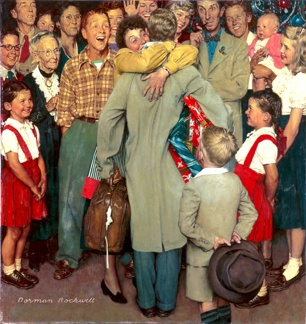Normal Rockwell homecoming painting 
